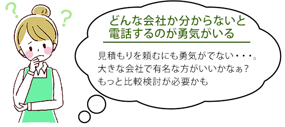 どんな会社か分からないと電話するのが勇気がいる